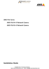 Axis P3374-V Installationsanleitung