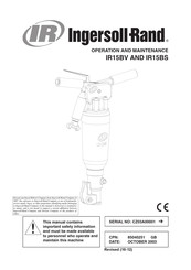 Ingersoll-Rand IR15BV Handbuch