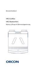 Orcon HRC-EcoMax Benutzerhandbuch