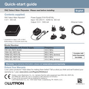 Lutron RRM-SEL-REP2-BL Schnellstartanleitung