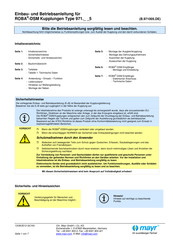 Mayr ROBA-DSM 971.5 Serie Einbau- Und Betriebsanleitung