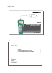 Balluff BIS S-810 Handbuch