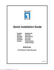 LevelOne NVR-0104 Schnellinstallationsanleitung