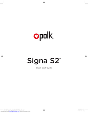 Polk Signa S2 Schnellstartanleitung
