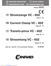Conrad VC-602 Bedienungsanleitung
