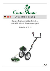 Gartenmeister GM BFF 52 Originalanleitung