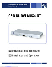 G&D DL-DVI-MUX4-NT Installation Und Bedienung