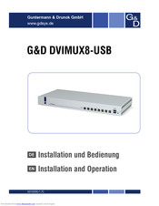 G&D DVIMUX8-USB Installation Und Bedienung