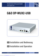 G&D DP-MUX2-USB Installation Und Bedienung