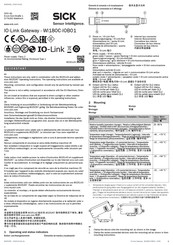 SICK WI180C-IOB01 Kurzanleitung