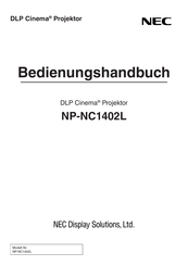 NEC NP-NC1402L Bedienungshandbuch