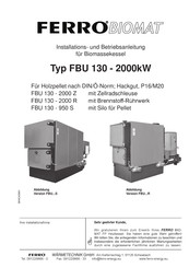 Ferro BIOMAT Typ FBU800 Installation Und Betriebsanleitung