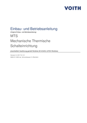 Voith MTS M10 Einbau- Und Betriebsanleitung