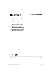 EINHELL TE-CD 18 Li 3,0 Ah Originalbetriebsanleitung