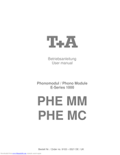T+A PHE MC Betriebsanleitung