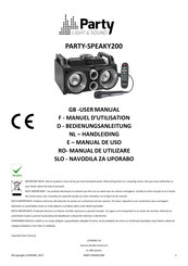 Party Light & Sound PARTY-SPEAKY200 Bedienungsanleitung