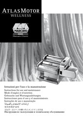 Marcato Atlas Motor WELLNESS Gebrauchs- Und Wartungsanleitungen