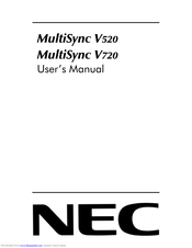 NEC MultiSync V720 Bedienungsanleitung
