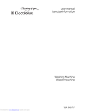Electrolux WA 1457 F Benutzerinformation