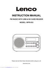 LENCO MPR-033 Benutzerhandbuch