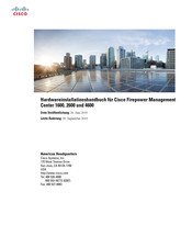 Cisco Firepower Management
Center 1600 Hardwareinstallationshandbuch