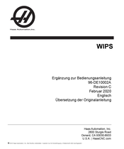 Haas Automation WIPS Ergänzung Zur Bedienungsanleitung