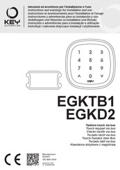 Key Automation EGKTB1 Anleitungen Und Hinweise Zu Installation Und Einsatz