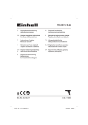 EINHELL TE-CD 12 X-Li Originalbetriebsanleitung