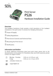 SEH PS26 Installationsanleitung