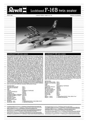 REVELL Lockheed F-16B twin seater Montageanleitung
