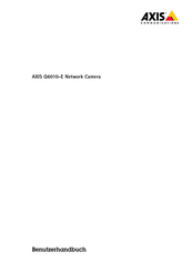 Axis Communications Q6010-E Benutzerhandbuch