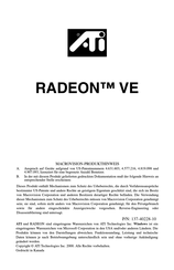 ATI RADEON VE Produkthinweis