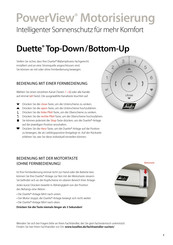 Luxaflex Duette Top-Down Bedienungsanleitung