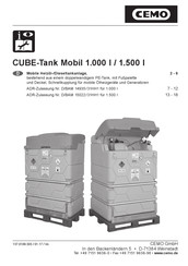 CEMO CUBE-Tank Mobil 1.000 l Bedienungsanleitung