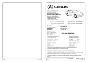 Lexus PZ417-S1562-00 Anbauanweisung