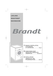 Brandt Aqualogic WFH1666D Installations-, Gebrauchs- Und Pflegeanleitung