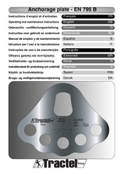 Tractel Anchorage plate Gebrauchs- Und Wartungsanleitung