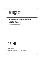 Wingart RTX 500-1 Originalbetriebsanleitung