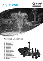 Oase Aquarius Solar 700 Gebrauchsanleitung
