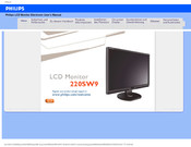 Philips LCD Monitor 220SW9 Elektronische Bedienungsanleitung