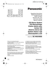 Panasonic SA-MAX4000EK Bedienungsanleitung