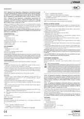 Vimar 01410 Installationsvorschriften