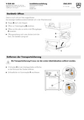 V-ZUG J263.50-0 Installationsanleitung