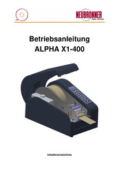 NEUBRONNER ALPHA X1-400 Betriebsanleitung