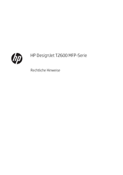 HP DesignJet T2600-Serie Rechtliche Hinweise