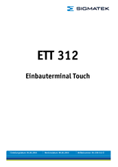 SIGMATEK ETT 312 Bedienungsanleitung