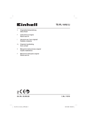 EINHELL TE-PL 18/82 Li Originalbetriebsanleitung