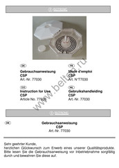 Isotronic CSP Gebrauchsanweisung