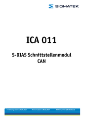 SIGMATEK ICA 011 Handbuch