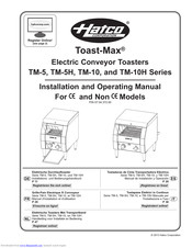 Hatco Toast-Max TM-5 Installations- Und Bedienungshandbuch